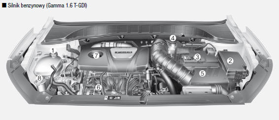 Hyundai Kona Instrukcja Obslugi Przedział silnika