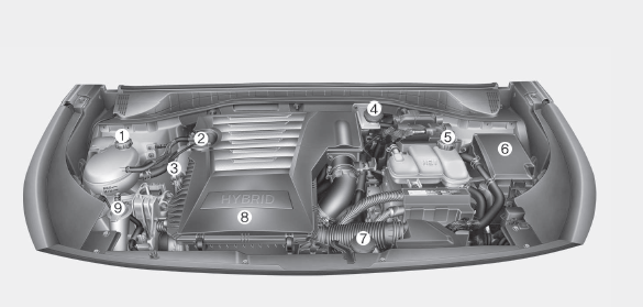 KIA Niro Instrukcja Obslugi Przedział silnikowy