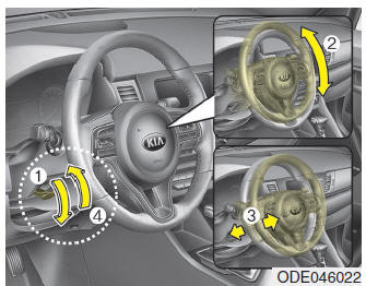 Kia Niro - Instrukcja Obslugi: Regulacja Pochylenia I Wysunięcia Kierownicy - Kierownica - Cechy I Funkcje Samochodu - Kia Niro