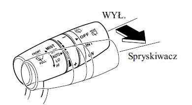 Wycieraczki i spryskiwacz przedniej szyby