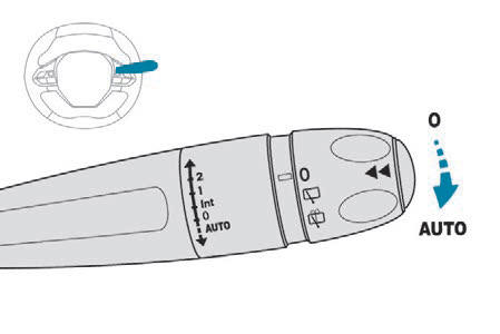 Peugeot 3008 - Instrukcja Obslugi: Tryb Automatycznej Pracy Wycieraczek - Oświetlenie I Widoczność - Peugeot 3008